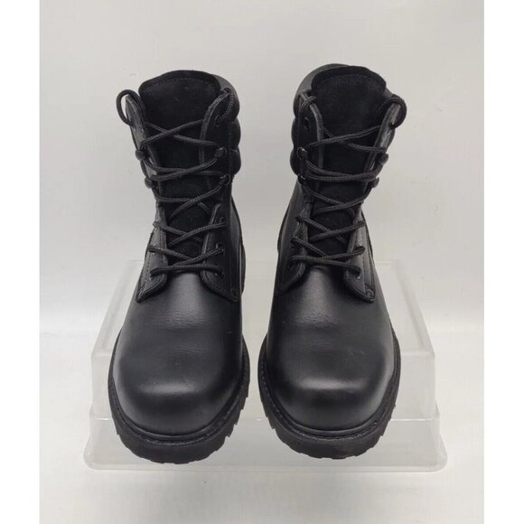 Sears Vintage Steel Toe Oil Resistant Work Boots Black Leather Lace Up Men 8.5 M main image 13